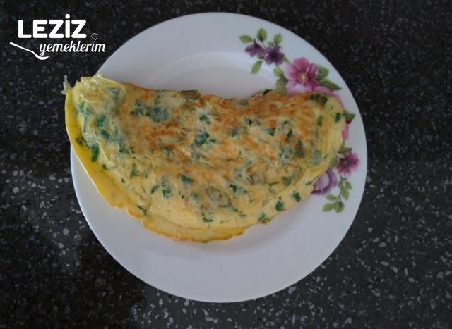 Kaşarlı Maydanozlu Dereotlu Omlet