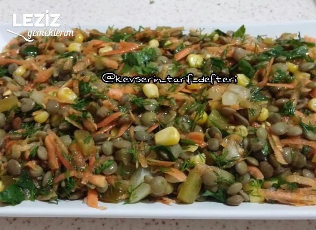 Yeşil Mercimek Salata Yapımı