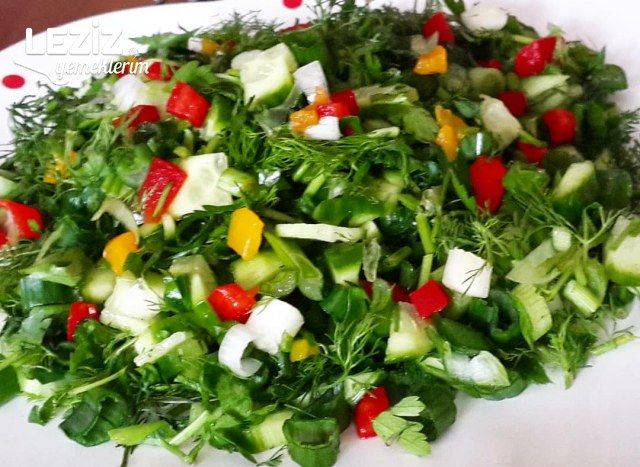 Renkli Biberli Rokalı Salata