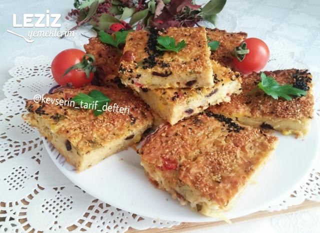 Fırında Sebzeli Mücver Keki