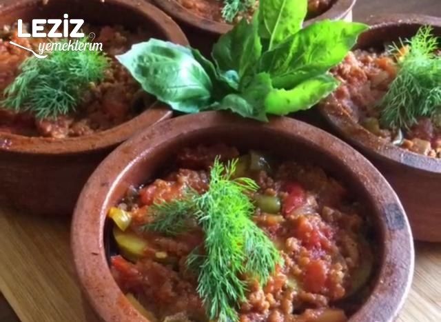 Güveçte Kabak Oturtma