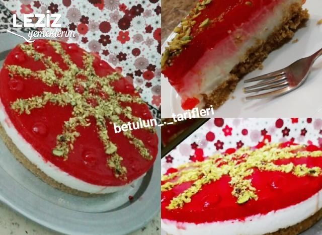 Pişmeyen Jöleli Cheesecake Tarifi