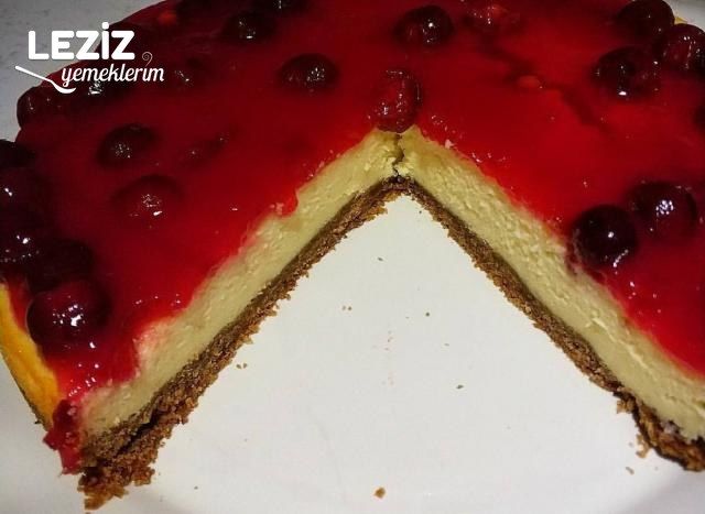 Ev Yapımı Vişneli Cheesecake