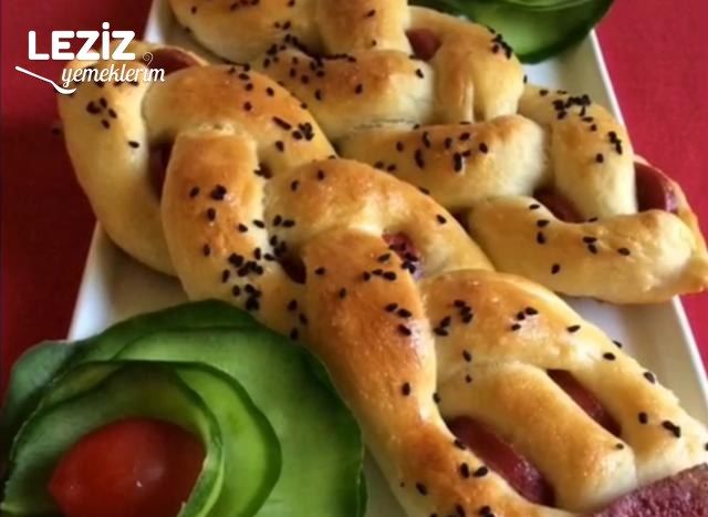 Peynirli Sucuklu Örgü Poğaça