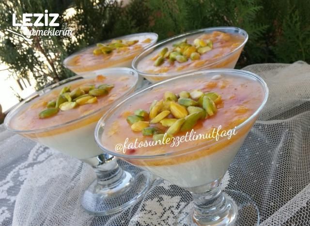 Şeftalili Puding