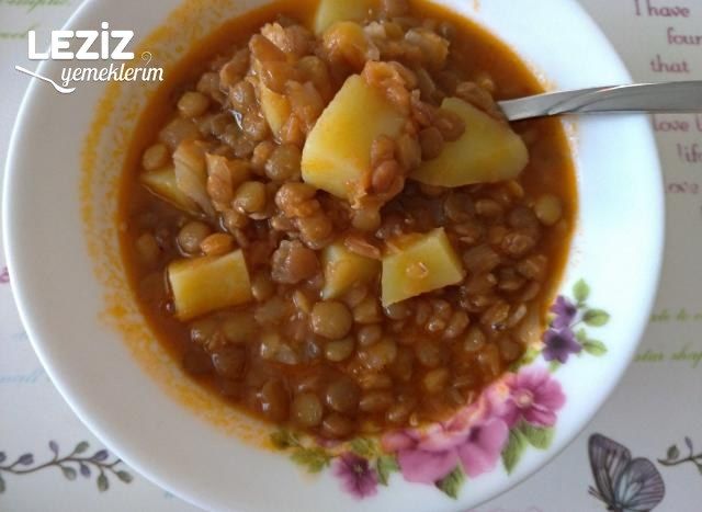 Patatesli Yeşil Mercimek Yemeği