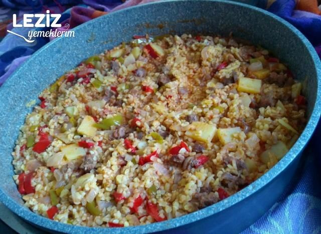 Etli Bulgur Pilavı Yapımı