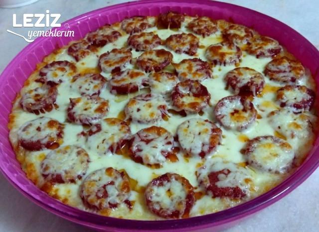 Fırında Kahvaltılık Sucuklu Patates