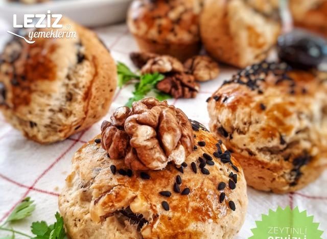 Cevizli - Zeytinli Muffinler