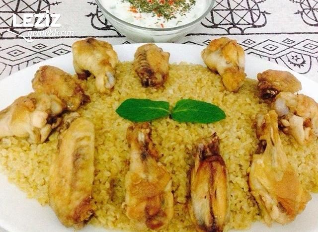 Kızarmış Tavuklu Bulgur Pilavı