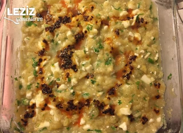 Peynirli Közlenmiş Patlıcan Salatası