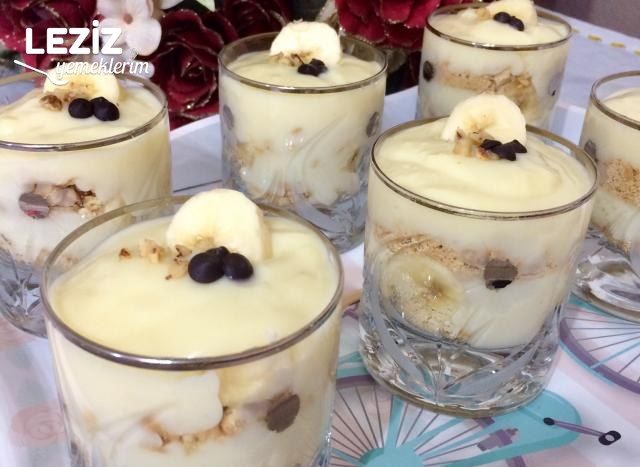 Beyaz Çikolatalı Muzlu Magnolia Tatlısı