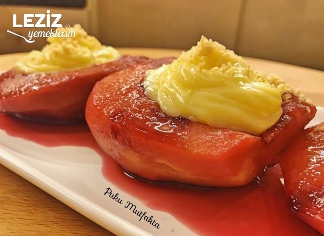Muhallebili Ayva Tatlısı (Gıda Boyası Kullanmadan)