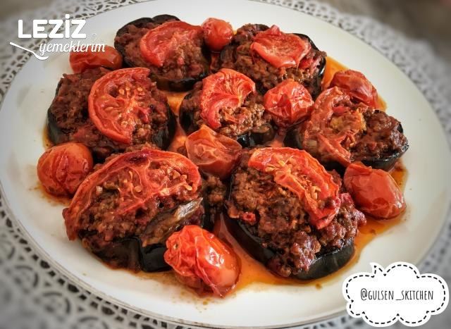 Kıymalı Bostan Patlıcan Kebabı Tarifi