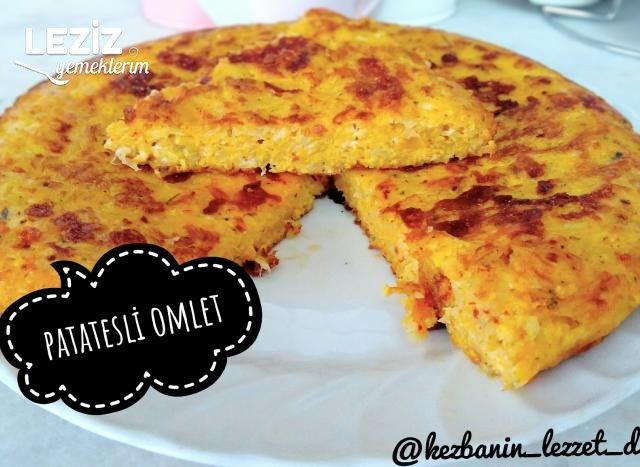Patatesli Kaşarlı Omlet (Börek Tadında)