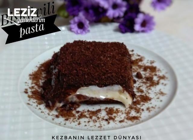 Borcamda Bisküvili Çikolatalı Pasta