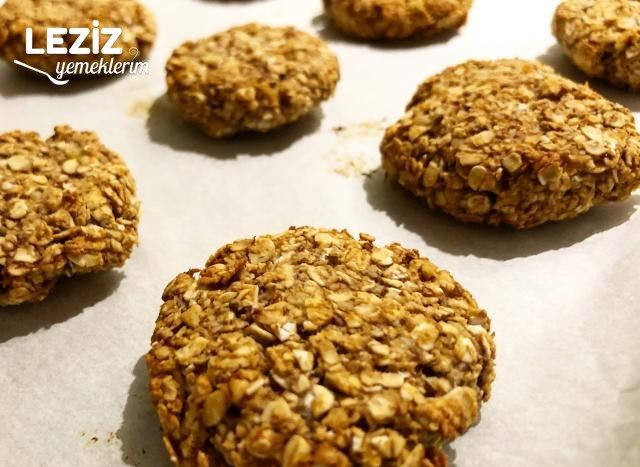 Yulaflı Mini Kurabiyeler (Sağlıklı, Diyet Atıştırmalık)
