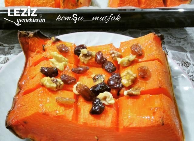 Fırında Ballı Cevizli Kabak