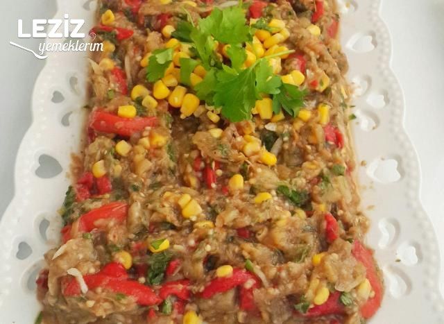 Köz Patlıcan Biber Salatası Tarifi