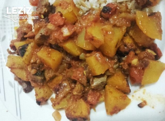 Fırında Kuşbaşı Etli Patates