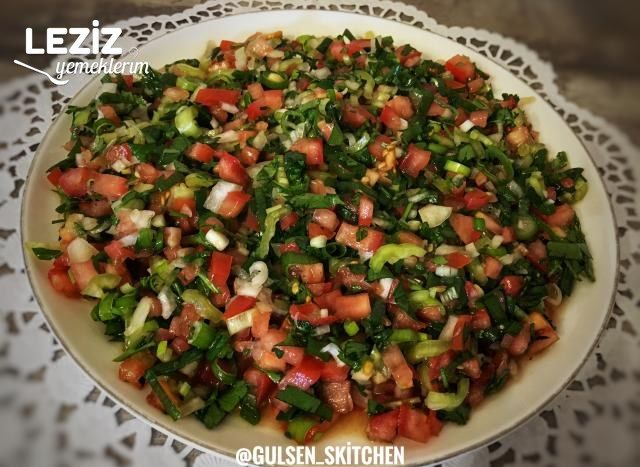 Gavurdağı Salatası Yapımı