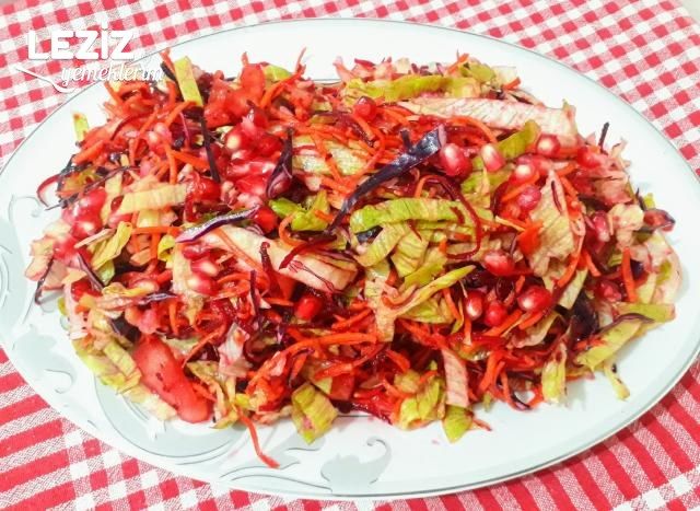 Kalp Dostu Narlı Şalgamlı Enfes Salata Tarifi