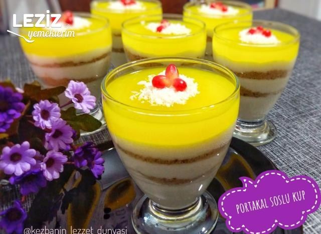 Portakal Soslu Muhallebili Kup
