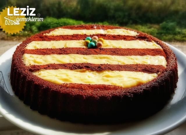 Tart Kalıbında Muhallebili Kek Tarifi