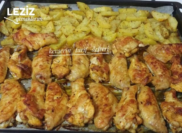 Fırında Ballı Tavuk Kanat Patates
