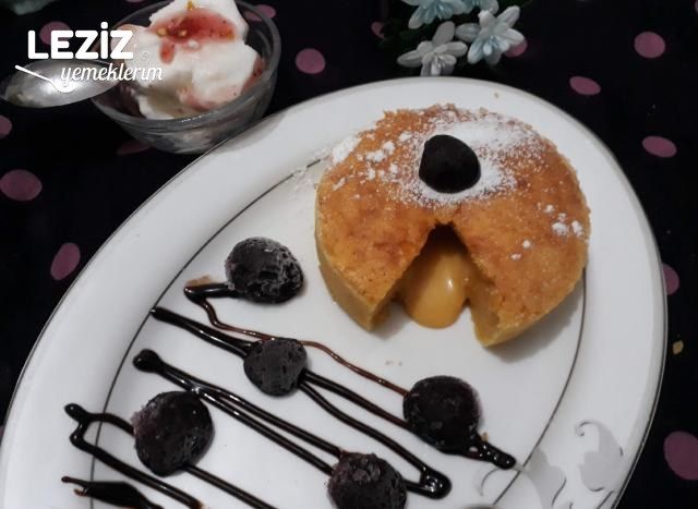 Karamel Soslu Beyaz Çikolatalı Sufle