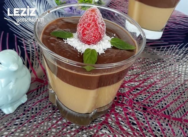 Karamelli Çikolatalı Puding (2 Lezzet Bir Arada)