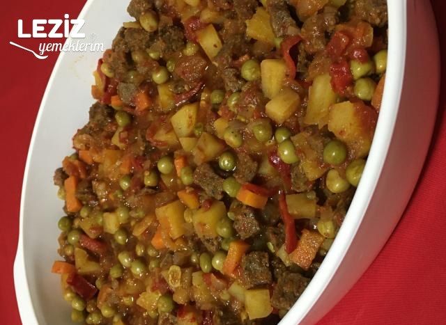 Fırında Kavurmalı Bezelye Yemeği
