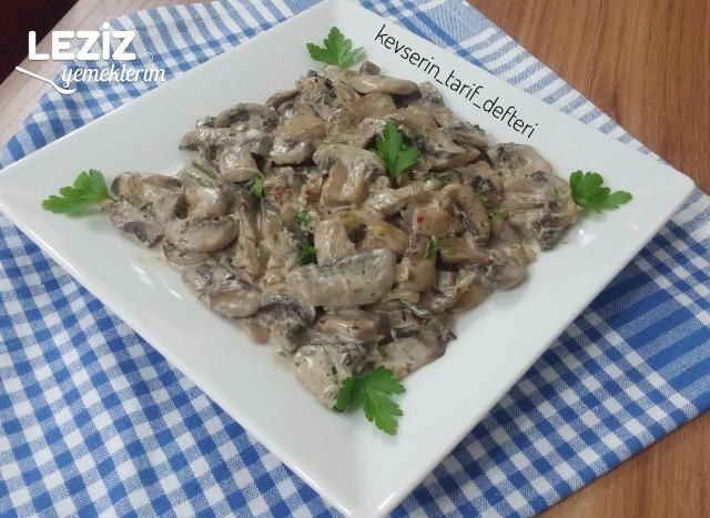 Et Tavuk Köfte Yanına Kremalı Mantar Nasıl Yapılır