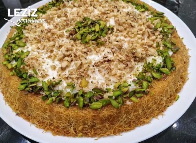 Tart Kalıbında Muhallebili Kadayıf Tarifi