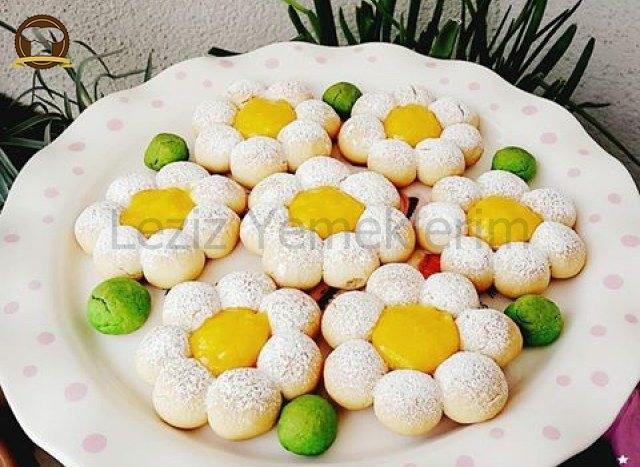 Portakal Kremalı Papatya Kurabiye