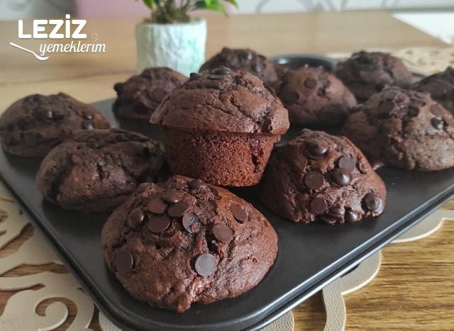 Muffin Kalıbında Çikolatalı Kahveli Kek