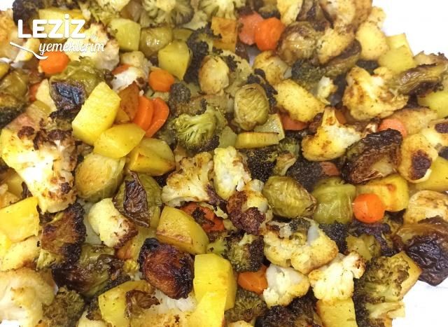 Fırında Karışık Vegan Kızartma Tarifi