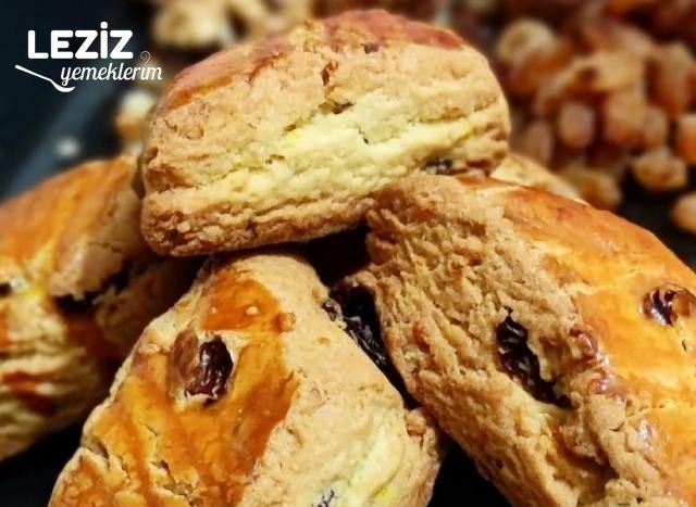 Cevizli Kuru Üzümlü Kurabiye Tarifi