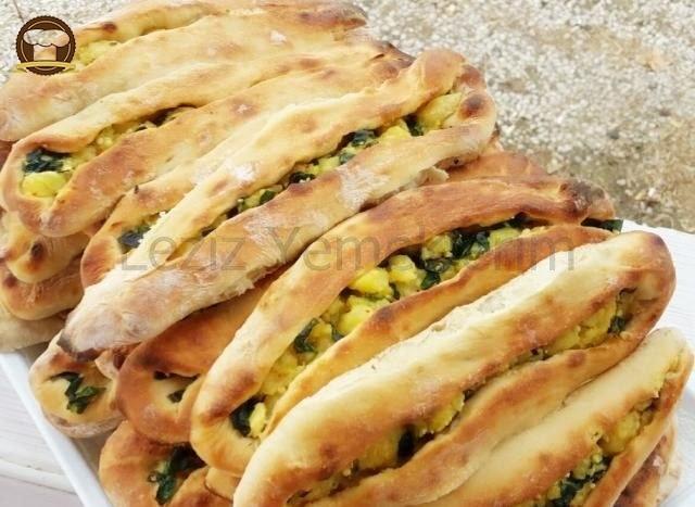 Patatesli Açık Pide Yapımı