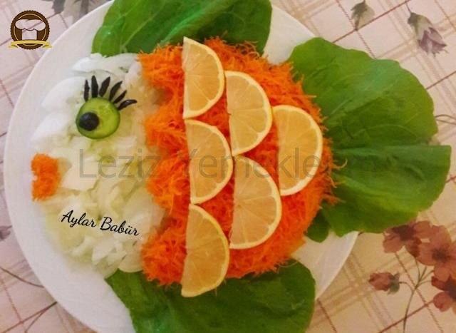 Balık Şeklinde Salata