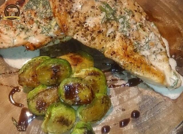 Limon Soslu Tavuk Nar Ekşili Glazeli Brüksel Lahanası İle