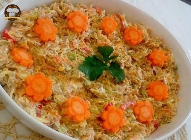 Yoğurt Soslu Tavuklu Şehriye Salatası