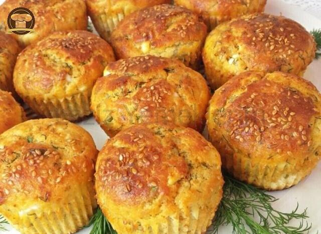 Dereotlu Peynirli Muffin