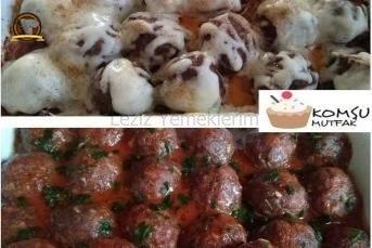 Fırında Domates Soslu Kaşar Peynirli Köfte