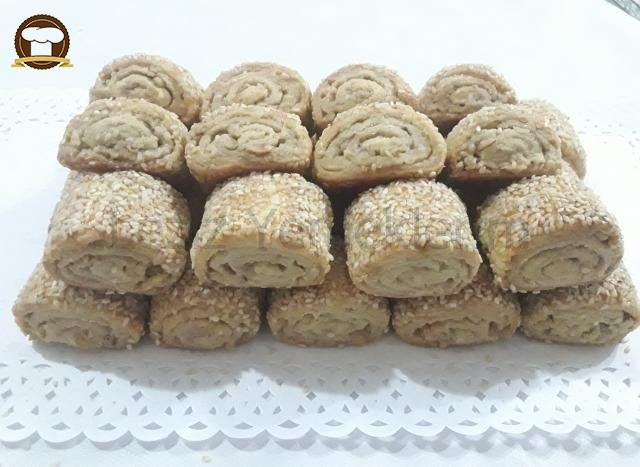 Tahinli Cevizli Rulo Kurabiye