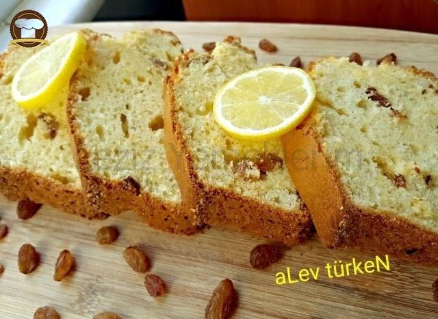 Susam Kaplamalı Sünger Kek Üzümlü Ve Limonlu