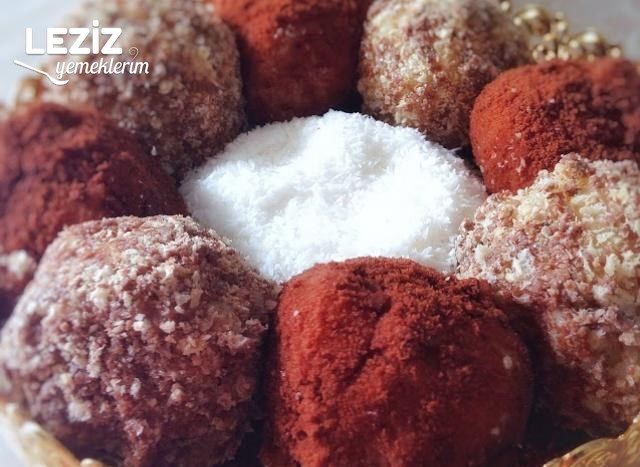 Gofretli Ve Bisküvili Muhallebi Topları