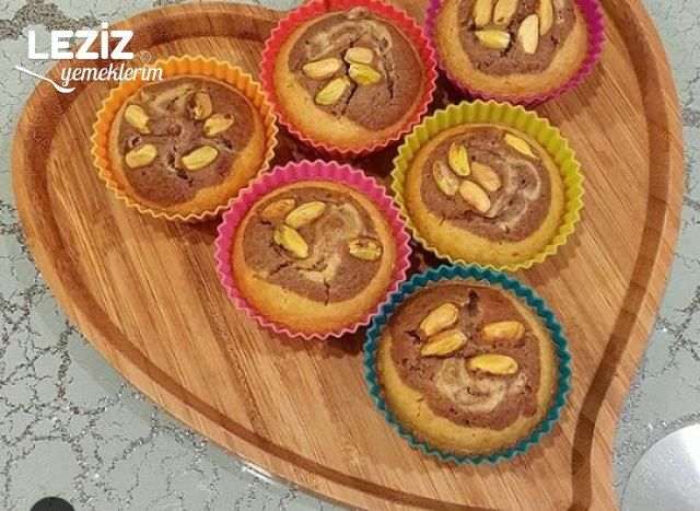 Kakaolu Antep Fıstıklı Muffin Kekler