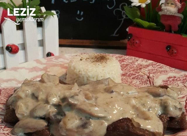 Kremalı Mantar Soslu Biftek