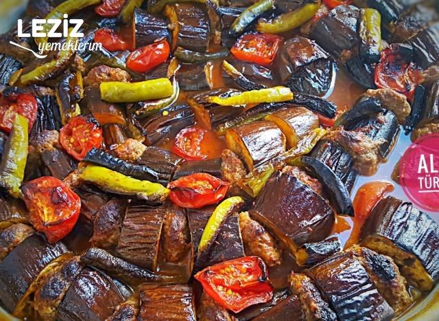 Pratik Fırında Köfteli Patlıcan Dizme (Lezzeti Şahane)